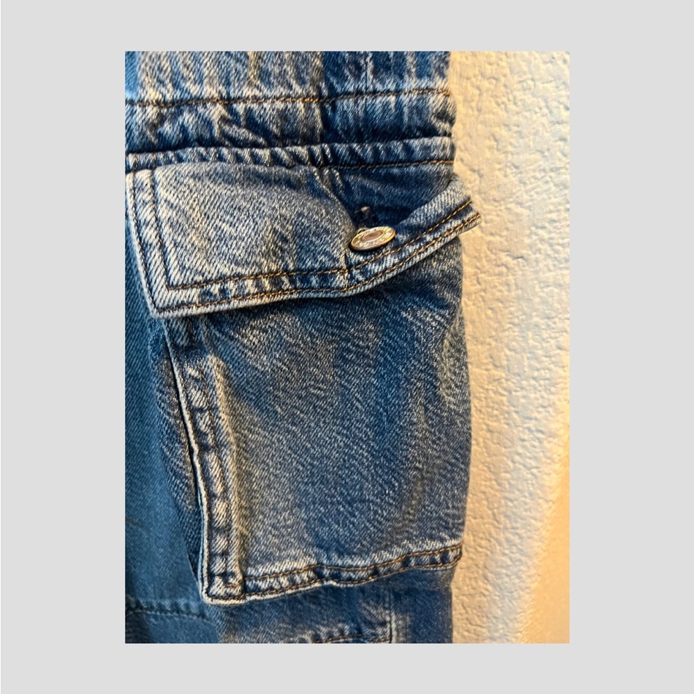 Blue Denim Cargo Jeans
